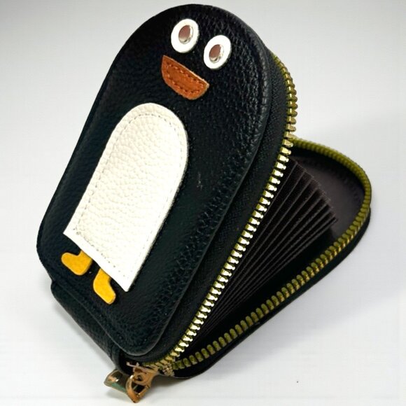 Boden Penguin Card Holder Wallet | Zip Pouch | NWT - Picture 3 of 8